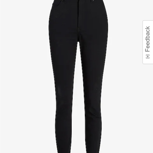 Express Black Skinny High Waist Jeans Sz 4S - Picture 2 of 6
